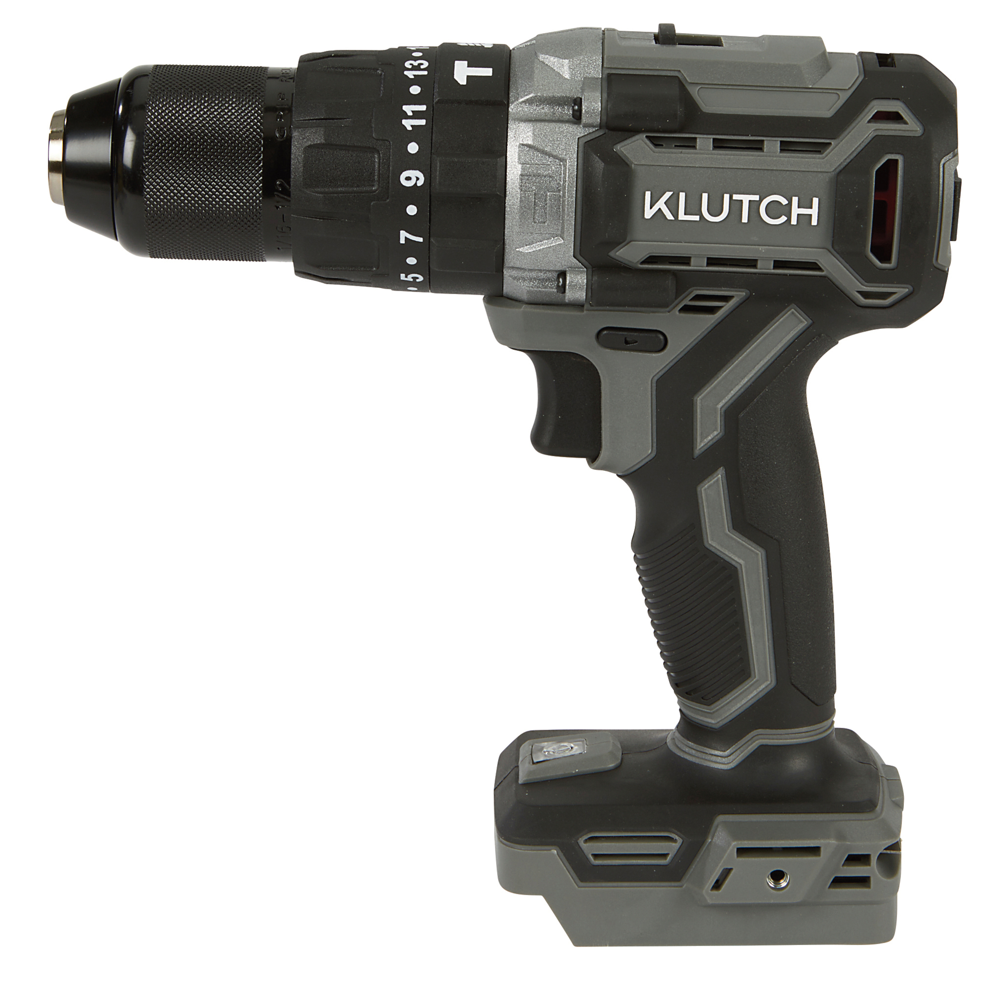 Klutch 1/2in. Hammer Drill/Driver, KLiQ 20V, 440 In./Lbs. Breakaway Torque, Brushless, Cordless, Bare Tool